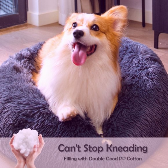 Pet bed plush doughnut circle - Picture 4 of 7